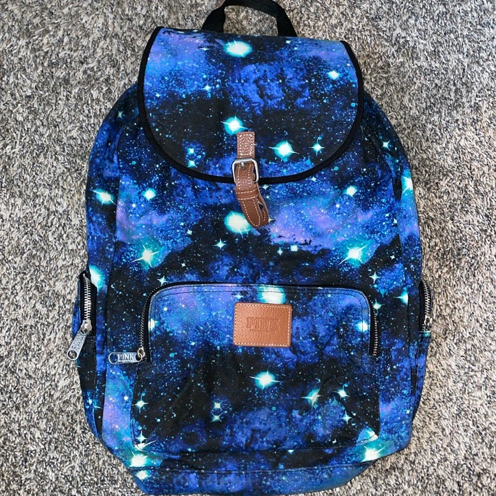 PINK Victoria's Secret Blue Galaxy Backpack